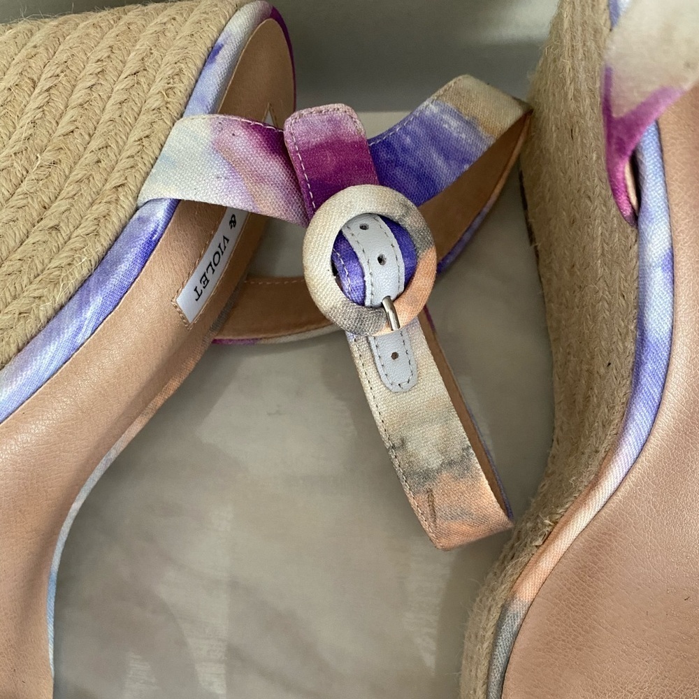 Chelsea & Violet Tie Dye Espadrille Wedges - Picture 4 of 6